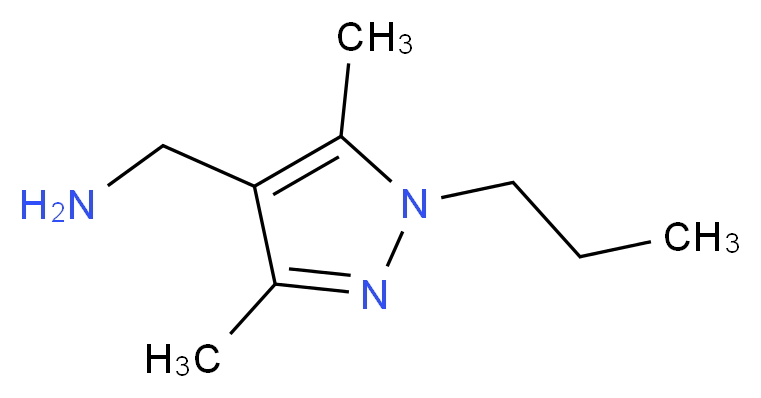 (3,5-dimethyl-1-propyl-1H-pyrazol-4-yl)methanamine_分子结构_CAS_1006458-74-7