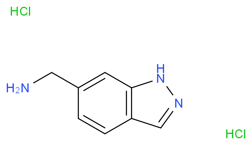 (1H-Indazol-6-yl)methanamine dihydrochloride_分子结构_CAS_267413-23-0)