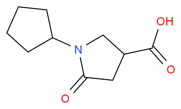 1-cyclopentyl-5-oxopyrrolidine-3-carboxylic acid_分子结构_CAS_696647-78-6