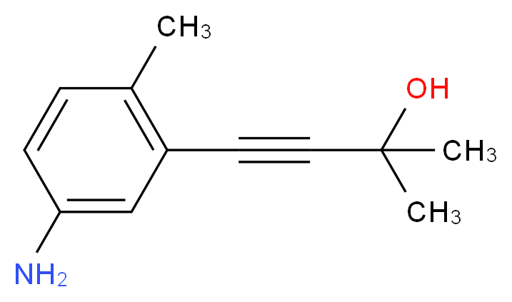 4-(5-amino-2-methylphenyl)-2-methylbut-3-yn-2-ol_分子结构_CAS_905439-45-4