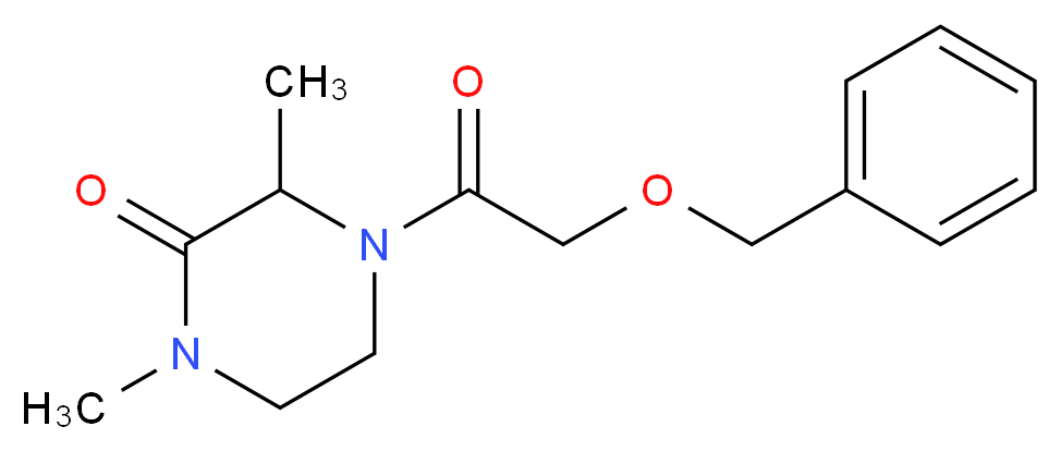 4-[(benzyloxy)acetyl]-1,3-dimethylpiperazin-2-one_分子结构_CAS_)