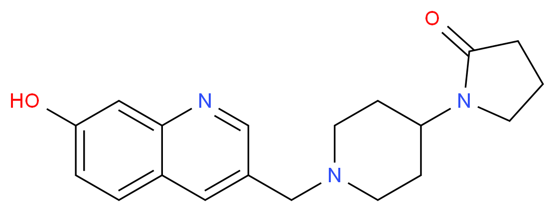 1-{1-[(7-hydroxyquinolin-3-yl)methyl]piperidin-4-yl}pyrrolidin-2-one_分子结构_CAS_)