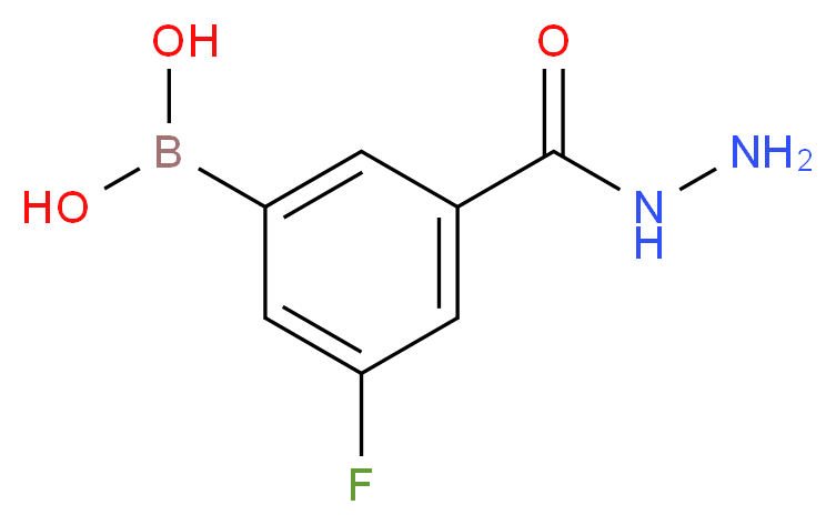 [3-fluoro-5-(hydrazinecarbonyl)phenyl]boronic acid_分子结构_CAS_1217500-73-6