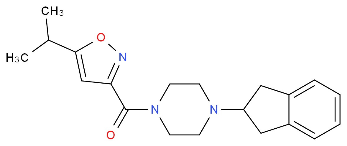 1-(2,3-dihydro-1H-inden-2-yl)-4-[(5-isopropyl-3-isoxazolyl)carbonyl]piperazine_分子结构_CAS_)