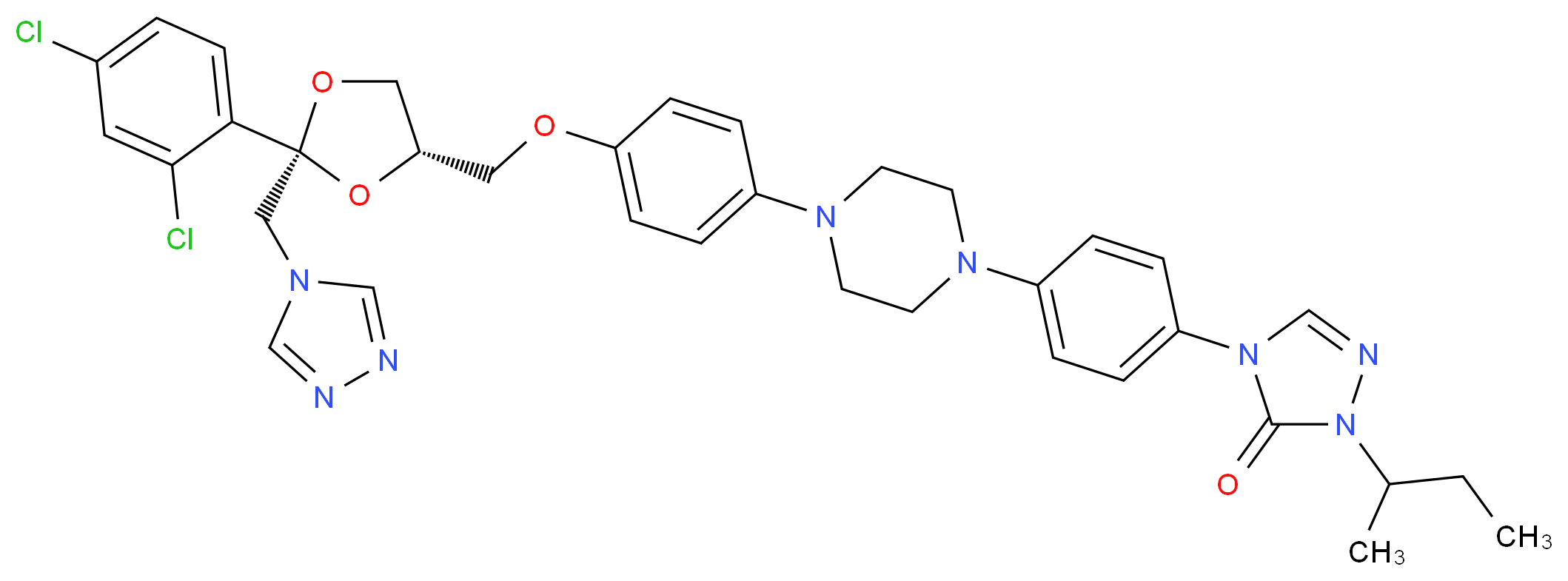 (1,2,4-Triazol-4-yl) Itraconazole_分子结构_CAS_854372-77-3)