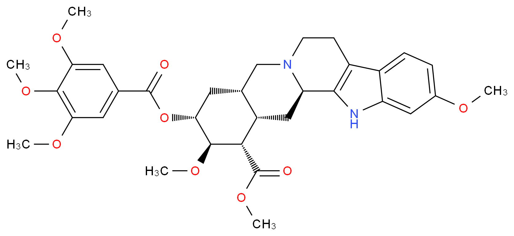 LC-MS 利血平标准溶液_分子结构_CAS_50-55-5)