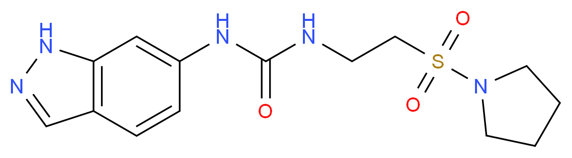 N-1H-indazol-6-yl-N'-[2-(pyrrolidin-1-ylsulfonyl)ethyl]urea_分子结构_CAS_)