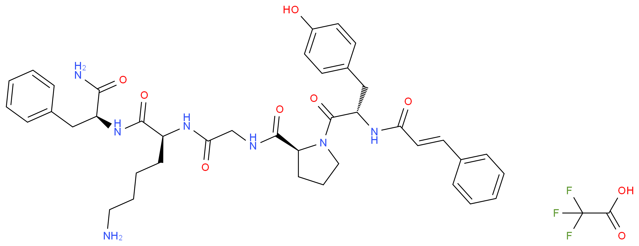 trans-Cinnamoyl-Tyr-Pro-Gly-Lys-Phe-amide trifluoroacetate salt_分子结构_CAS_327177-34-4)