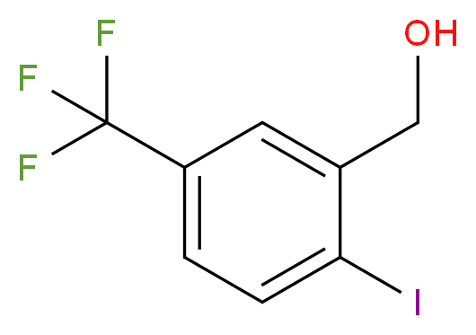 [2-iodo-5-(trifluoromethyl)phenyl]methanol_分子结构_CAS_702641-05-2