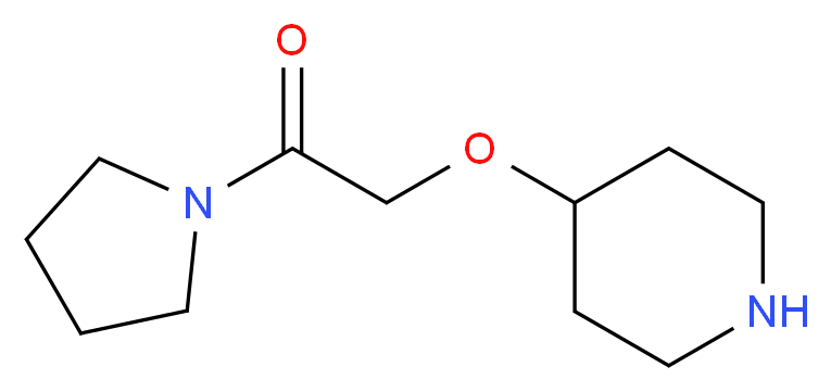 2-(piperidin-4-yloxy)-1-(pyrrolidin-1-yl)ethan-1-one_分子结构_CAS_902836-88-8