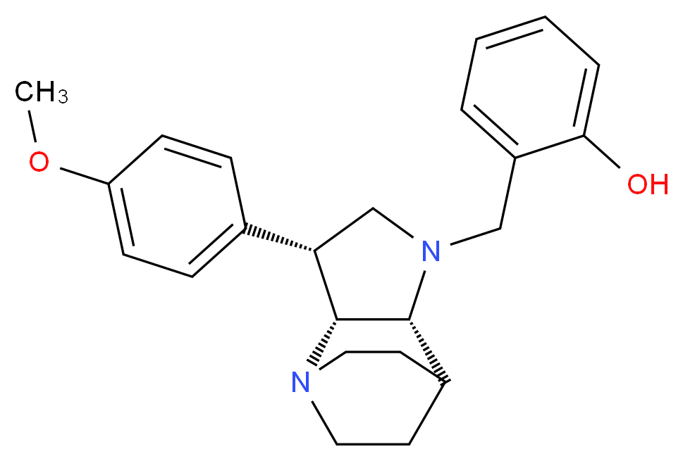2-{[(3R*,3aR*,7aR*)-3-(4-methoxyphenyl)hexahydro-4,7-ethanopyrrolo[3,2-b]pyridin-1(2H)-yl]methyl}phenol_分子结构_CAS_)