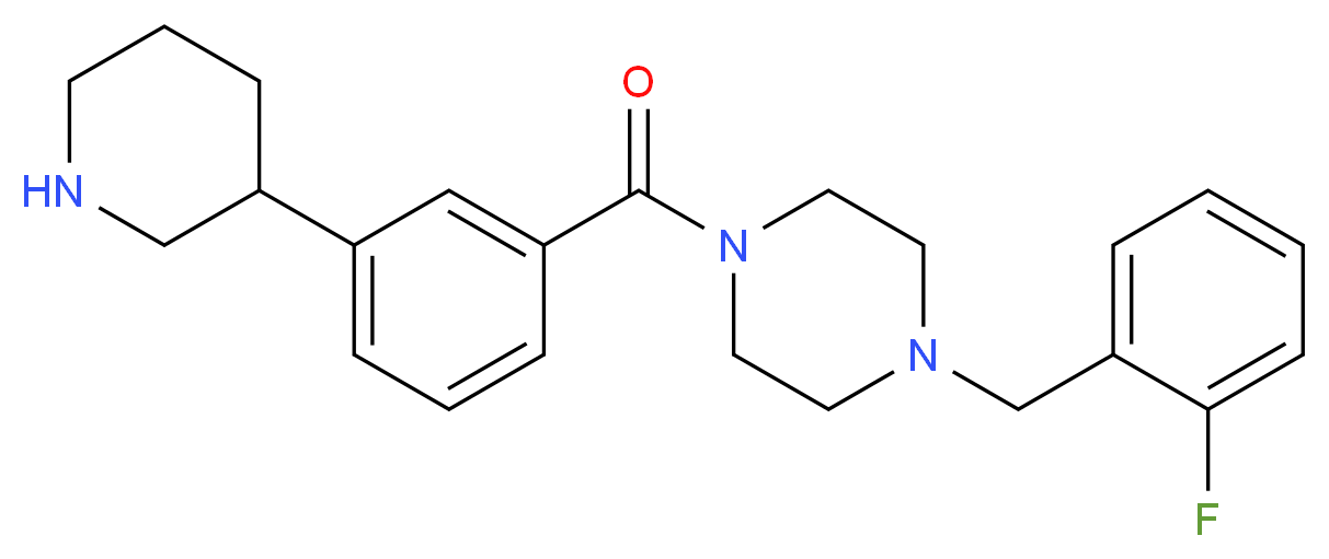 1-(2-fluorobenzyl)-4-(3-piperidin-3-ylbenzoyl)piperazine_分子结构_CAS_)