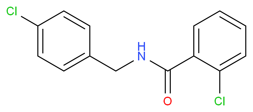 2-chloro-N-[(4-chlorophenyl)methyl]benzamide_分子结构_CAS_367481-66-1