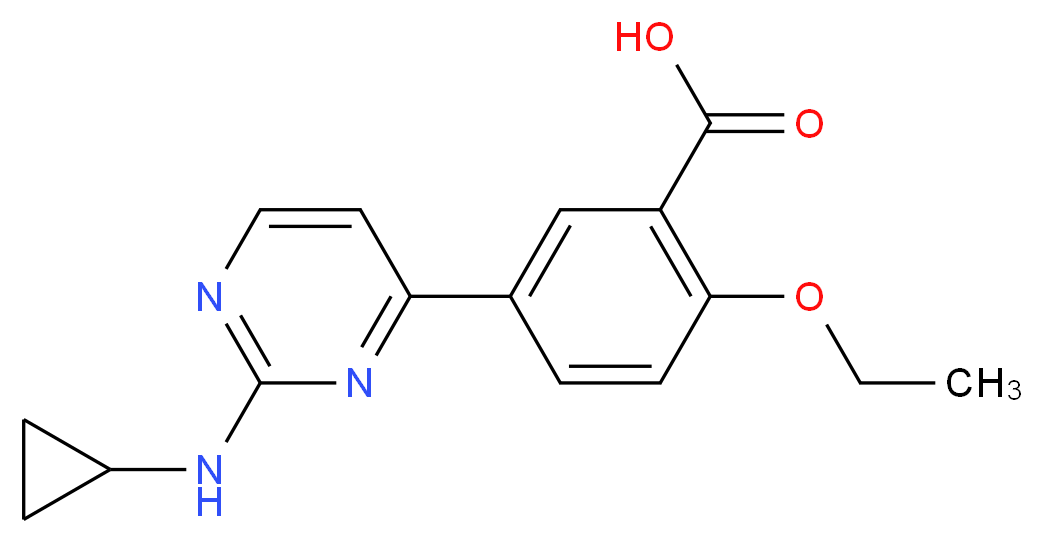5-[2-(cyclopropylamino)pyrimidin-4-yl]-2-ethoxybenzoic acid_分子结构_CAS_)