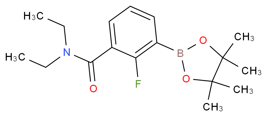 N,N-diethyl-2-fluoro-3-(tetramethyl-1,3,2-dioxaborolan-2-yl)benzamide_分子结构_CAS_1150271-35-4