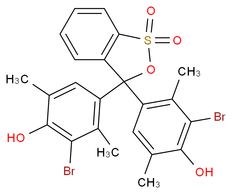 3,3-bis(3-bromo-4-hydroxy-2,5-dimethylphenyl)-3H-2,1λ<sup>6</sup>-benzoxathiole-1,1-dione_分子结构_CAS_40070-59-5