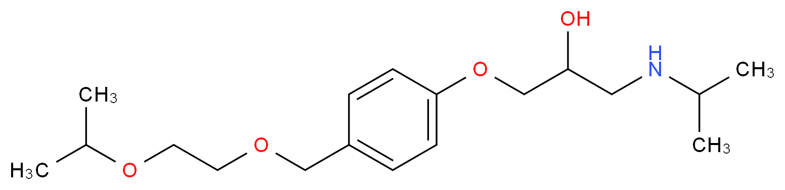 1-{4-[(2-Isopropoxyethoxy)methyl]phenoxy}-3-(isopropylamino)-2-propanol_分子结构_CAS_66722-44-9)