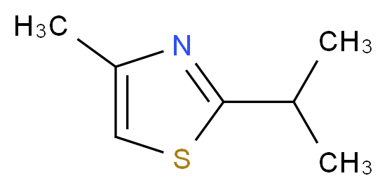 4-methyl-2-(propan-2-yl)-1,3-thiazole_分子结构_CAS_15679-13-7