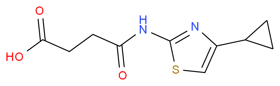N-(4-Cyclopropyl-thiazol-2-yl)succinamic acid_分子结构_CAS_)