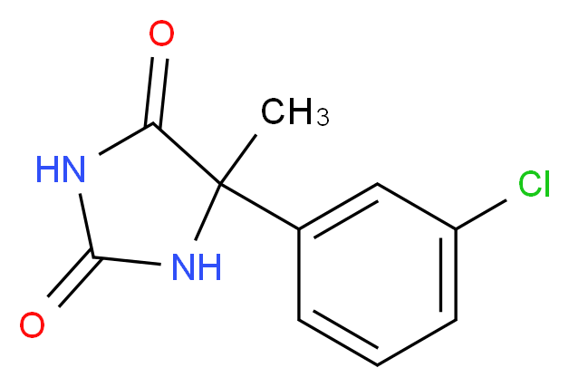 5-(3-chlorophenyl)-5-methylimidazolidine-2,4-dione_分子结构_CAS_6946-01-6)