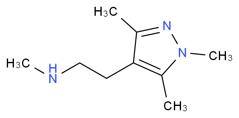 N-methyl-2-(1,3,5-trimethyl-1H-pyrazol-4-yl)ethanamine_分子结构_CAS_)