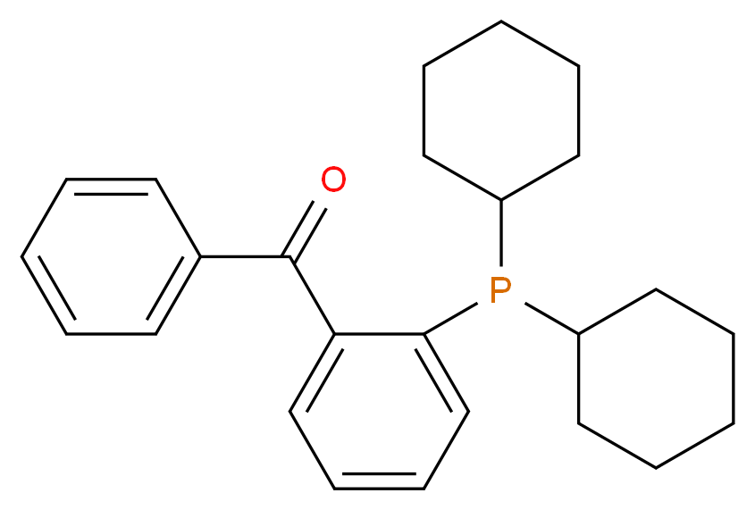 2-(二环己基膦)二苯甲酮_分子结构_CAS_256926-87-1)