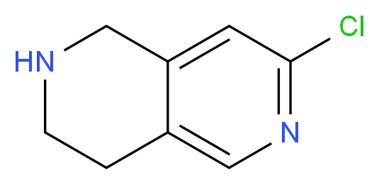 7-chloro-1,2,3,4-tetrahydro-2,6-naphthyridine_分子结构_CAS_1060816-44-5)