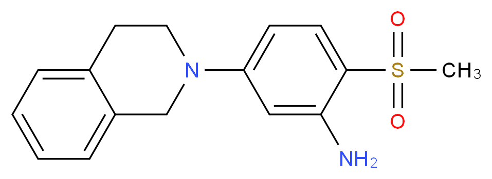 5-[3,4-Dihydro-2(1H)-isoquinolinyl]-2-(methylsulfonyl)aniline_分子结构_CAS_)