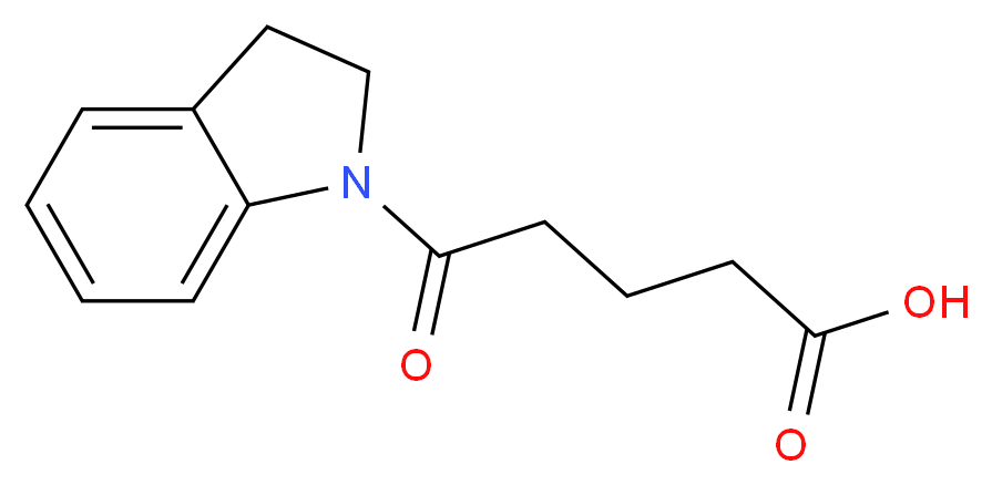 5-(2,3-Dihydroindol-1-yl)-5-oxo-pentanoic acid_分子结构_CAS_239135-37-6)
