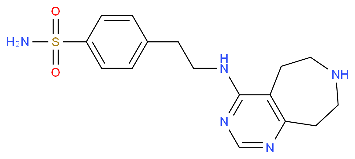 4-[2-(6,7,8,9-tetrahydro-5H-pyrimido[4,5-d]azepin-4-ylamino)ethyl]benzenesulfonamide_分子结构_CAS_)