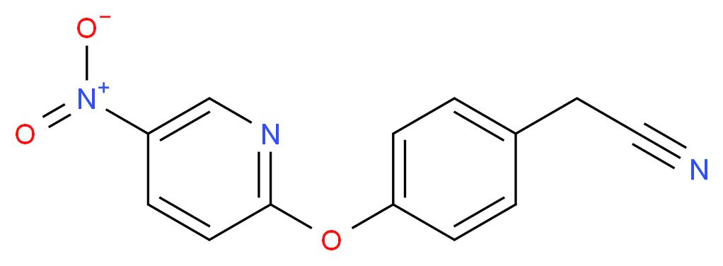 2-{4-[(5-nitropyridin-2-yl)oxy]phenyl}acetonitrile_分子结构_CAS_219928-36-6