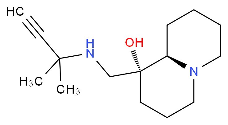 (1R,9aR)-1-{[(1,1-dimethylprop-2-yn-1-yl)amino]methyl}octahydro-2H-quinolizin-1-ol_分子结构_CAS_)