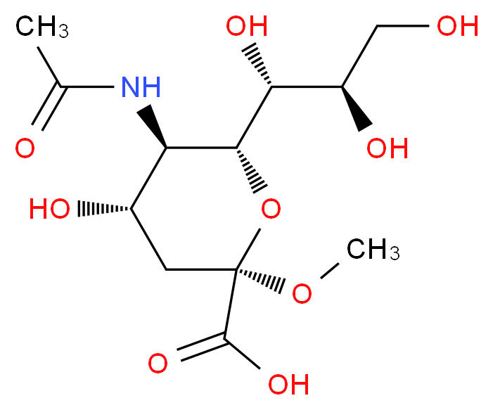 2-O-Methyl-α-D-N-acetylneuraminic Acid_分子结构_CAS_50930-22-8)