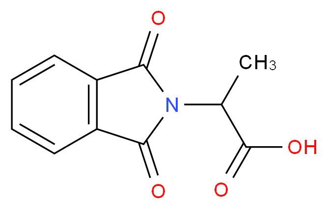 2-(1,3-dioxo-2,3-dihydro-1H-isoindol-2-yl)propanoic acid_分子结构_CAS_19506-87-7