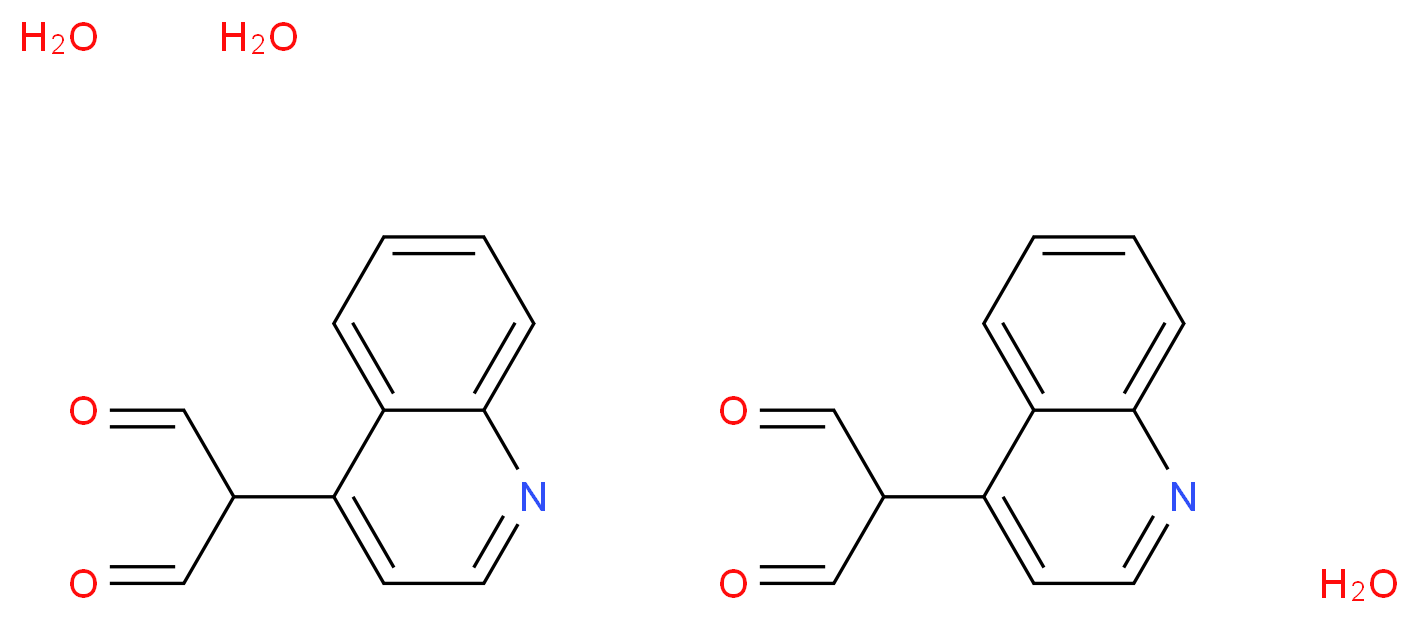 bis(2-(quinolin-4-yl)propanedial) trihydrate_分子结构_CAS_40070-86-8