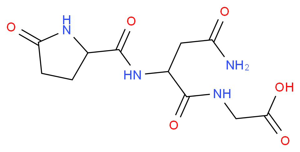 2-{3-carbamoyl-2-[(5-oxopyrrolidin-2-yl)formamido]propanamido}acetic acid_分子结构_CAS_73024-87-0