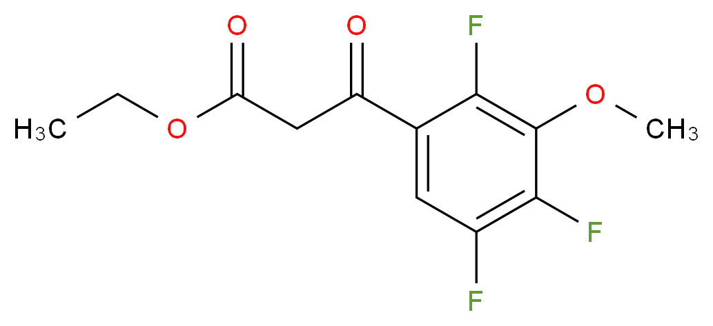 ethyl 3-oxo-3-(2,4,5-trifluoro-3-methoxyphenyl)propanoate_分子结构_CAS_112811-68-4