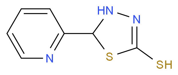 5-(pyridin-2-yl)-4,5-dihydro-1,3,4-thiadiazole-2-thiol_分子结构_CAS_5757-43-7