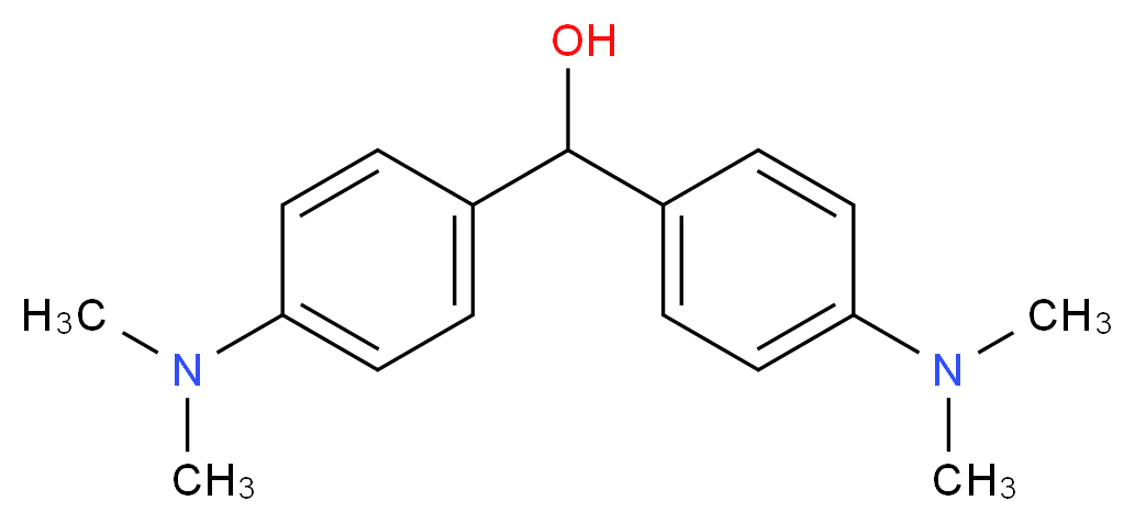 bis[4-(dimethylamino)phenyl]methanol_分子结构_CAS_119-58-4