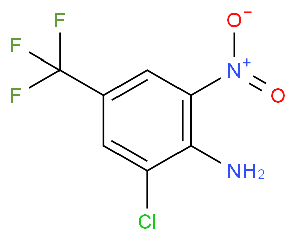 2-chloro-6-nitro-4-(trifluoromethyl)aniline_分子结构_CAS_57729-79-0