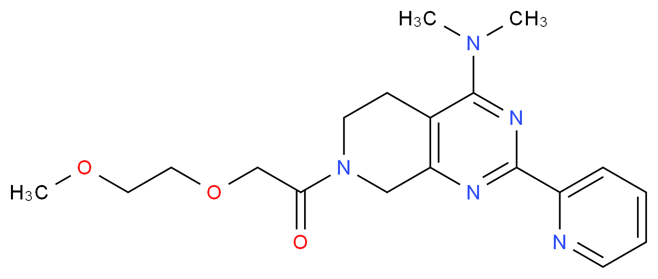 7-[(2-methoxyethoxy)acetyl]-N,N-dimethyl-2-pyridin-2-yl-5,6,7,8-tetrahydropyrido[3,4-d]pyrimidin-4-amine_分子结构_CAS_)