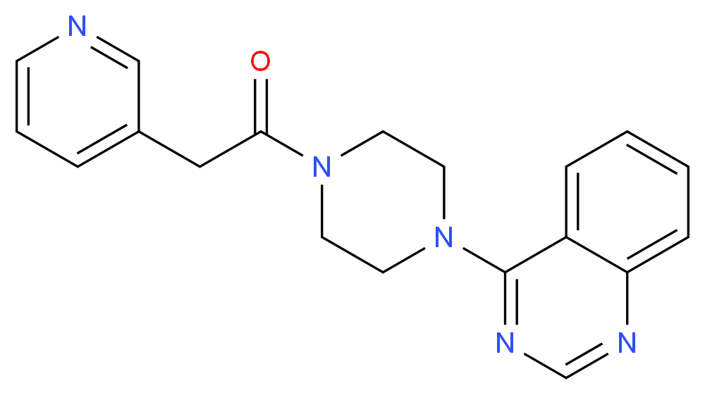 4-[4-(3-pyridinylacetyl)-1-piperazinyl]quinazoline_分子结构_CAS_)