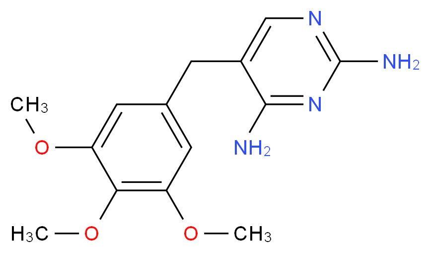 5-(3,4,5-trimethoxybenzyl)pyrimidine-2,4-diamine_分子结构_CAS_)