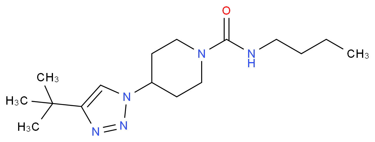 N-butyl-4-(4-tert-butyl-1H-1,2,3-triazol-1-yl)piperidine-1-carboxamide_分子结构_CAS_)