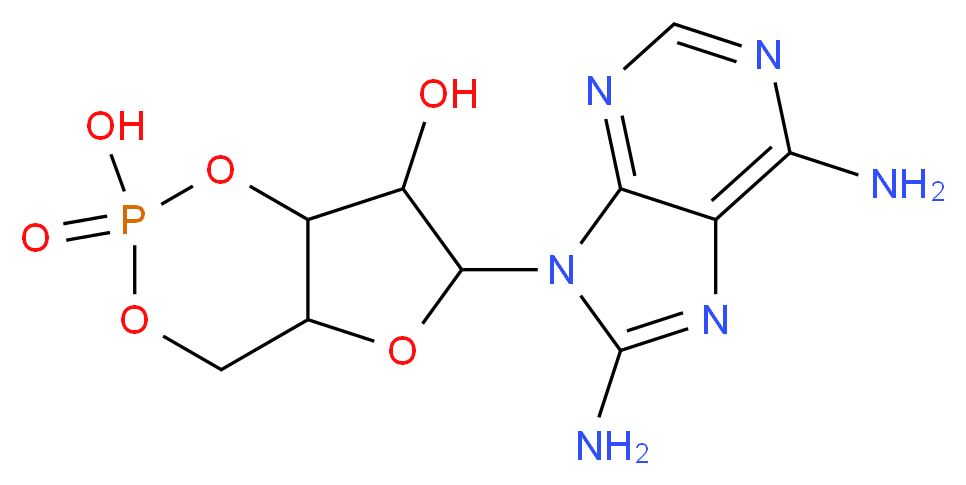 8-Aminoadenosine 3′:5′-cyclic monophosphate_分子结构_CAS_30685-40-6)