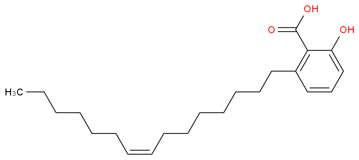 2-hydroxy-6-[(8Z)-pentadec-8-en-1-yl]benzoic acid_分子结构_CAS_22910-60-7