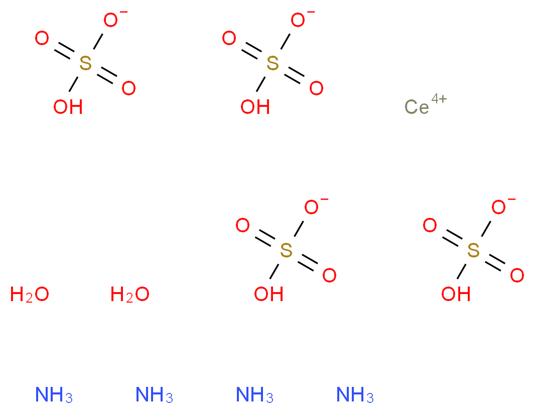 λ<sup>4</sup>-cerium(4+) ion tetraamine dihydrate tetrahydrogen sulfate_分子结构_CAS_10378-47-9