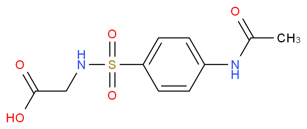 (4-Acetylamino-benzenesulfonylamino)-acetic acid_分子结构_CAS_23776-98-9)