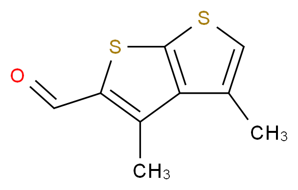 3,4-dimethylthieno[2,3-b]thiophene-2-carbaldehyde_分子结构_CAS_159709-36-1)