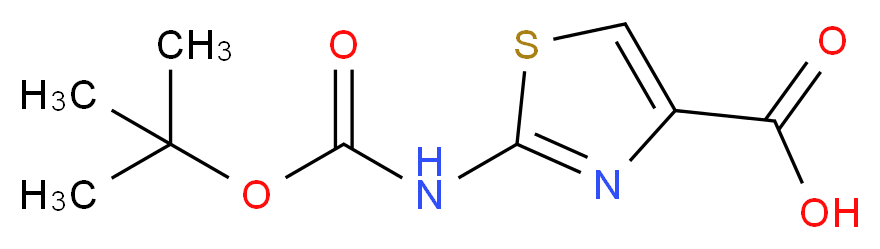 2-Amino-1,3-thiazole-4-carboxylic acid, 2-BOC protected 95%_分子结构_CAS_83673-98-7)